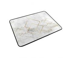 Josid - Felpudo de mármol con diseño de Diamante Dorado para Entrada, tapete de Piso para Interior/Exterior/Puerta Delantera/baño Antideslizante