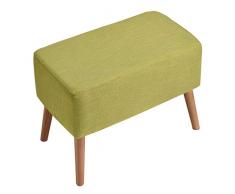 X-L-H Reposapiés de madera maciza, banqueta tapizada banqueta antideslizante banco - flip storage, ropa de cama, 4 patas, limpieza extraíble 77 × 40 × 40cm (largo × ancho × alto) ( Color : Green )