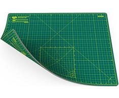 ANSIO A2 - Autocuraciónde doble cara, 5 capas de tapete de corte Imperial / Métrico, 22.5 pulgadas x 17 pulgadas (59 cm x 44 cm), color Verde