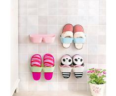 Tabanlly Portazapatos Plegable Montado en la Pared, Soporte para Zapatos Colgante Gancho Estante Estante Organizador Estantes para Guardar Zapatos Colgantes