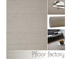 Alfombra Moderna de Lana Loft Natural beige 160x230cm - 100% lana en colores luminosos y modernos