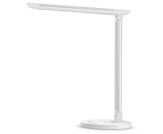 TaoTronics Lámpara Escritorio LED USB de Carga 12W regulable (Cuidado Especial Para los Ojos , Control táctil, 5 modos de Luz, bajo consumo de energía)