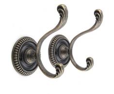 Gwill 4 Piezas Vintage Perchero Ganchos de Pared Ganchos Decorativos Pared Abrigo Percha para Toalla Abrigo Sombrero Llave con 8 Piezas Tornillos