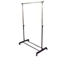 JVL - Perchero ajustable con ruedas (43 x 88 x 107/170 cm)