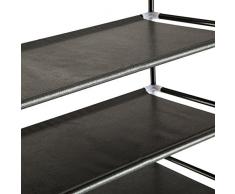 TecTake Estantería zapatero para calzado armario zapatos estante mueble 10 estantes 100x176x29,5 cm