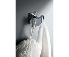 Haceka 1143815 Edge - Gancho doble para baño de acero inoxidable
