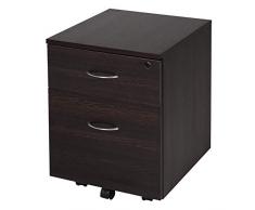 Vinsetto Cajonera Archivador con Ruedas Armario Archivador Móvil Cajonera Madera Seguro para Oficina con Llave para Organizar Documentos en Oficina o Hogar 40x44x54.6cm