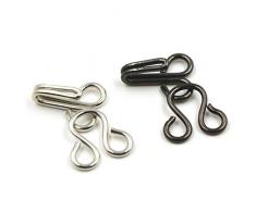 10sets/lot metal ropa interior sujetador de gancho y ojos cierre botones Pant falda especial ropa ganchos, Plateado, 11,5 mm