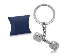 tumundo Llaveros + Caja de Regalo Chiave Peso Fitness Guantes de Boxeo Llavero-Coche Clave Colgante Acero Deporte Hombre, modelo:mod 1