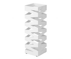 SONGMICS Paragüero Soporte para Paraguas Cuadrado 49 x 15,5 x 15,5 cm Blanco LUC16W