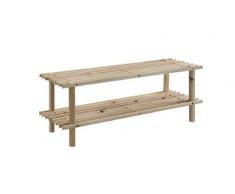 Zeller 13126 - Zapatero de Pino con 2 estantes (80 x 26 x 29,5 cm)