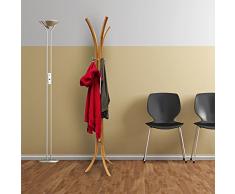 Relaxdays – Perchero de pie de Madera (175 x 50 x 50 cm), Perchero de Abrigos de bambú, Natural