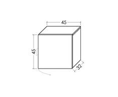 LOWE Muebles Uno Módulo Armario combinable, Madera, Blanco, 45 x 32 x 45 cm