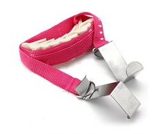 SODIAL(R) Durante correas suspension de puerta ajustable Gorra Bolsa Ropa Perchero Organizador Ganchos - Rosa