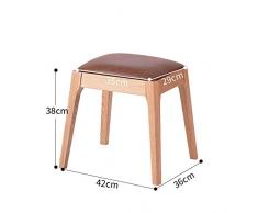 Tocador Taburete Vestir Sillas Tapizadas De Heces De Mesa Patas Del Banco Con Armario Ropero De Madera De Caucho For El Estudio Silla de piano Asiento de maquillaje ( Color : A3 , Size : 42x36x38cm )