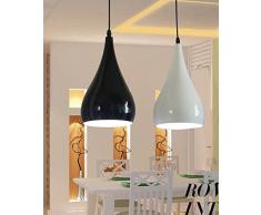 (Negro) 60 Watt Moderno techo E27 / E26 colgante Lámpara colgante de la lámpara de luz accesorio de iluminación [Clase de eficiencia energética A+]