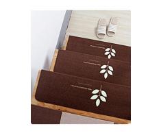 GZD Alfombrillas de Escalera Luminoso Alfombra Pegamento Libre Autoadhesivo Luminoso Madera maciza Alto nivel Antideslizante Bordado Alfombras Almohadilla del pie Alfombrillas de piso 55cm * 22cm * 4. , brown , 55*22*4.5cm
