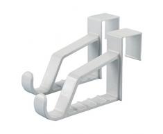 Hangerworld 6.9-inch Super fuerte de plástico sobre la puerta ganchos para abrigos/ropa/toallas, pack de 2, color blanco