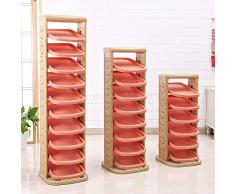 YYMMQQ Zapatero Perchero Giratorio de múltiples Capas Puerta Simple para el hogar Perchero Vertical Giratorio Almacenamiento Creativo Conjunto de gabinete de Zapatos de plástico en Gabi