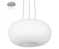 EGLO 86815 iluminación de techo Níquel E27 - Lámpara (Níquel, Dormitorio, Cocina, Salón, Alrededor, Cepillado, Vidrio, Acero, IP20)