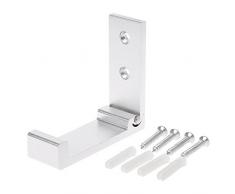 Manyo tendedero Plegable Gancho con Cuerda decoración Pared Ropa Percha toallero Titulaire Carlos Suministros de baño, Plata, 7,2x2,3x1,5cm/2,83" x0,91 x0,59