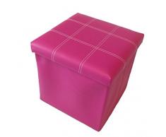 GMMH Original - Taburete Cubo de Almacenamiento para Sentarse, Caja Plegable 38 x 38 x 38 cm - Rosa