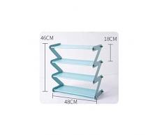 szyzl88 Zapatero Práctico Montado Dormitorio Humedad Prueba Simple GH Tacones Múltiple Capa Plegable Hogar Soporte No Tejido Almacenaje Guardar Espacio (Azul Claro) - Azul Claro, Free Size