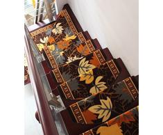 Tapetes de Escalera Tapetes de Escalera de Madera Sólida Tapa de Escalera Autoadhesiva ( Color : B , Tamaño : 65*24+3cm )