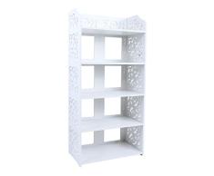 EBTOOLS 5 Niveles Zapatero Soporte Estante para Almacenamiento de Zapatos Organizador Blanco