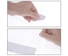 120Pcs Autoadhesivo Hang Tabs Euro agujero, multiperforado, para orificio, Gancho en forma de J y Agujero de ranura Hang Tabs Estilos de plástico transparente 2 - Paquete múltiple plegable
