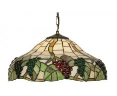 Oaks Lighting OT 0209/16 P - Lámpara de pared (cristal Tiffany), diseño de uvas