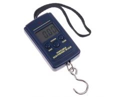 Báscula gancho digital equipaje/fruteria,Roeam Balanza electronica maleta bolsillo portatil Escala mini precision con gancho para colgar,40KG