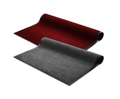 casa pura Felpudo Personalizado tamaño - Alfombra Entrada de casa de la línea Sky | Tapete Entrada Color | 2 Colores, Muchos tamaños | A Medida (Rojo/Negro, 200x100 cm)