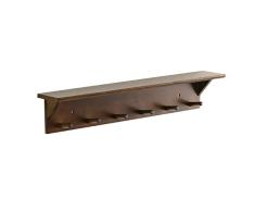 YHDP Percheros Perchero De Pared,Estilo Campesco Multiusos Banqueta Almacenaje,Aspecto Madera Estante De Abrigo De Pared,Dormitorio Corredor Entrada,Colgador De Gancho De Casa Marrón C 27.6inch