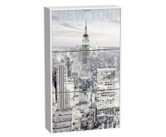 Suarez H306-3 - Zapatero, 3 niveles, diseño Manhattan, 750 x 242 x 1268 mm, color blanco