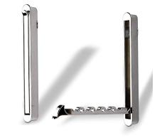 Gancho Plegable „ELBA“ Colgadero Moderno de Admisión Plegable / 140 x 16/128 mm/Cromado de SO-TECH