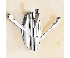 MIJOGO Gancho Giratorio Heavy Duty Plegable Giro del Brazo de Gancho Triple Capa con Multi Tres Brazos Plegables suspensión de Ropa Toalla de Montaje en Pared para Cuarto de baño Garaje Cocina,Cromo