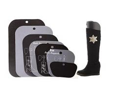 Multifunción plástico botas de caña alta zapatos largo muslo apoyo soporte Hanger Holder multi-size regla corto Tall Boot Shaper inserciones de árbol para mujer Lady niñas, negro, 18" height