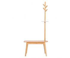 JQMKKYMJ Perchero, 150 × 68 cm. Diseño Creativo Ropero de Ropa Banco de Zapatos Multiusos Dormitorio Percha Salón Perchero Banco de Zapatos Banco Combinación de Madera Color