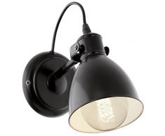 PRIDDY - Aplique de pared E27, color negro