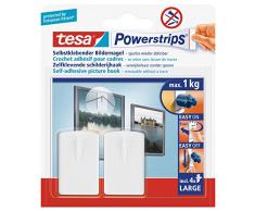 tesa Powerstrips 58031-00020-00 - Gancho para colgar cuadros (2 unidades, 4 tiras)