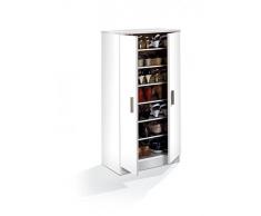 Mueble armario zapatero economico con 7 estantes color BLANCO