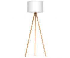 Tomons Lámpara de suelo Lámpara de Pie Lámpara vertical en madera con trípode removible para sala de estar, dormitorio, estudio, Estilo nórdico