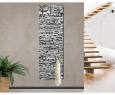 WTD mantiburi - Perchero decorativo para pared (tablero de madera DM, diseño de pared de piedra natural de Arizona)