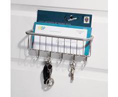 InterDesign - Forma - Organizador de Pared para correspondencia - Acero Inoxidable Pulido