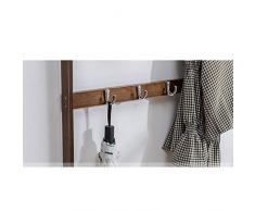 TLMY Retro Color Longitud 50 cm Pasillo Simple Zapatero de Pasillo Estante de Bastidor Estante de Zapato de Bastidor Colgador de combinación Banco de Sala de Estar 170 x 31 x 50 cm. Perchero