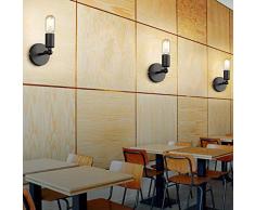Vintage Apliques de Pared Metal Retro Lampara Industrial de Pared E27 para Cocina, Desván, Restaurante, Cafe, Club Decoración