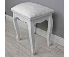elbmöbel - Taburete para tocador, diseño floral, color blanco