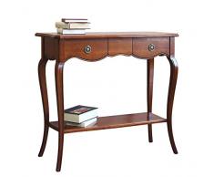 Artigiani Veneti Riuniti Mesa Consola Rectangular de recibidor con cajones, Mesa Consola de Estilo clásico Hecha de Madera Maciza por Artesanos, Mueble de recibidor