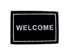 Alfombra puerta Bienvenido accesorio miniatura casa muñecas 014